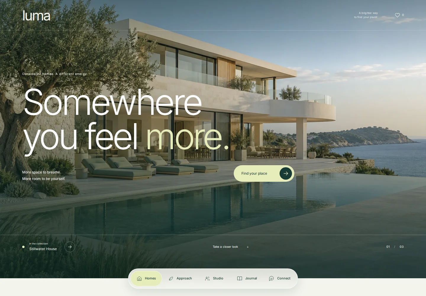 LUMA homepage preview