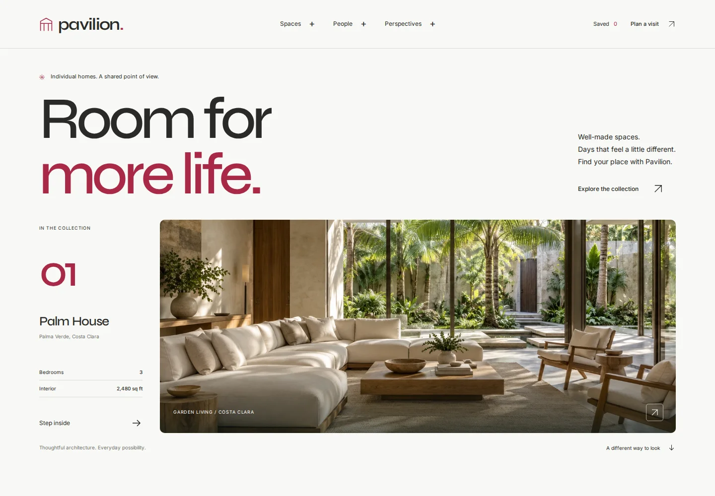 PAVILION homepage preview