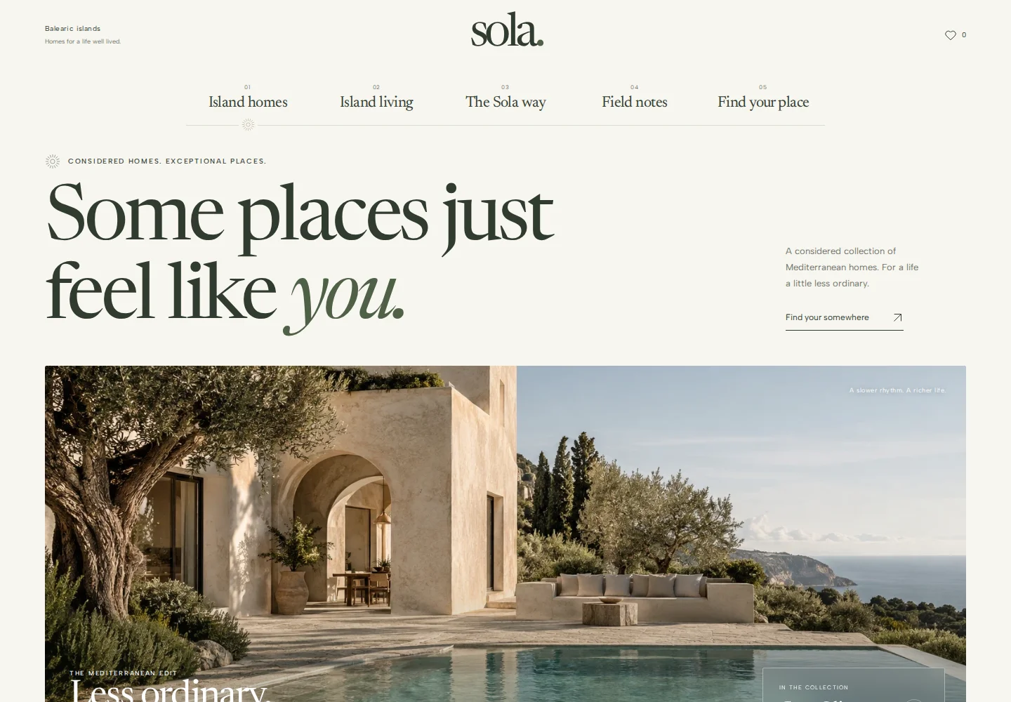SOLA homepage preview